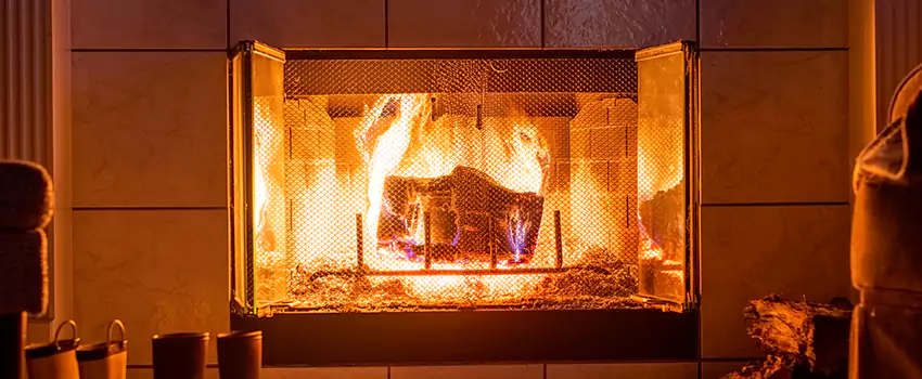 Mendota Hearth Landscape Fireplace Installation in Beverly Hills, California