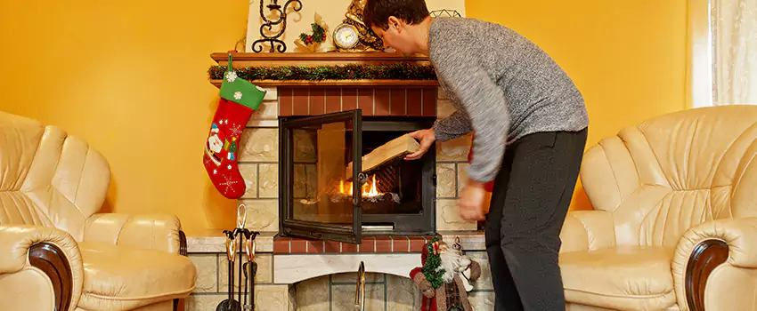 Rusted Metal Fireplace Restoration in Beverly Hills, California